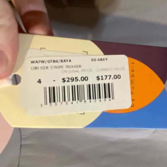 NWT Gray/Purple Ted Baker Ankle Length Pants - Picture 5 of 8